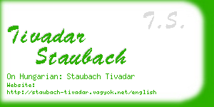 tivadar staubach business card